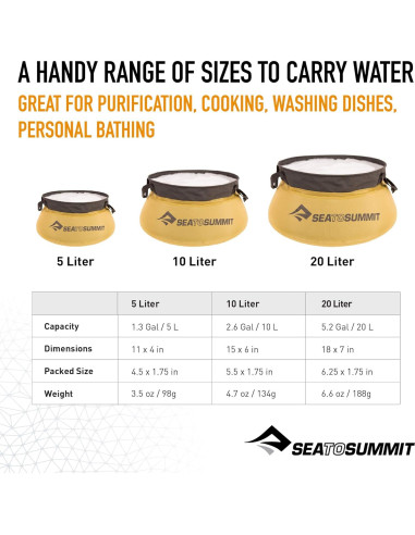 Fregadero Plegable 5L Sea to Summit - Nylon Impermeable