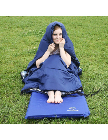 Saco de Dormir REDCAMP XL de Franela 2lbs Azul 230x90cm