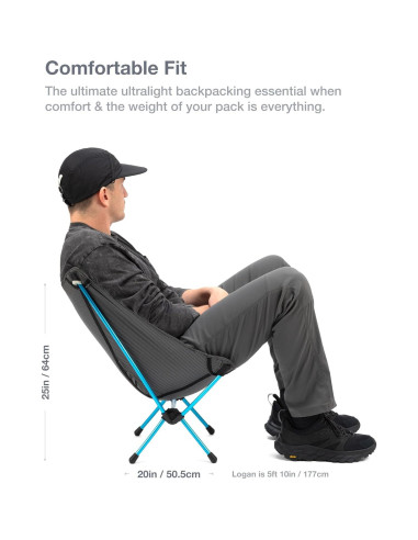 Silla de Camping Ultraligera Helinox Chair Zero Negra 0.5kg