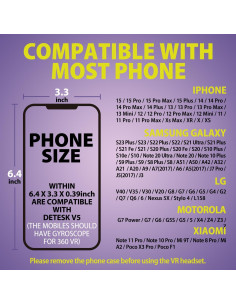 Auriculares VR DESTEK V5 para Teléfono - Lentes HD, 110 FOV 2