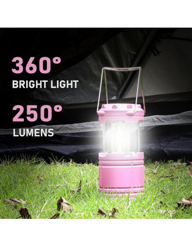 Linterna de Camping LED Rosa SEAMAGIC 250 Lúmenes Portátil