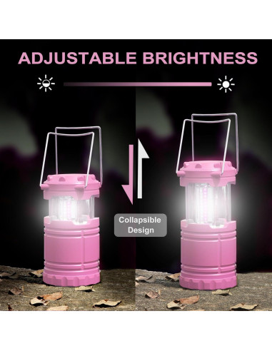 Linterna de Camping LED Rosa SEAMAGIC 250 Lúmenes Portátil