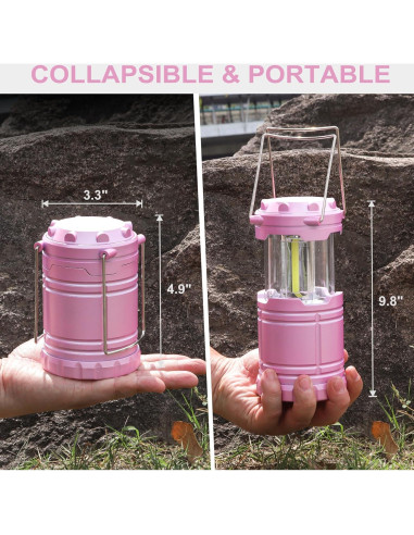 Linterna de Camping LED Rosa SEAMAGIC 250 Lúmenes Portátil