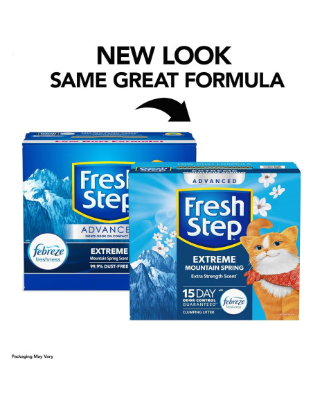 Arena para Gatos Fresh Step 16.8 kg Aglomerante Febreze Primavera