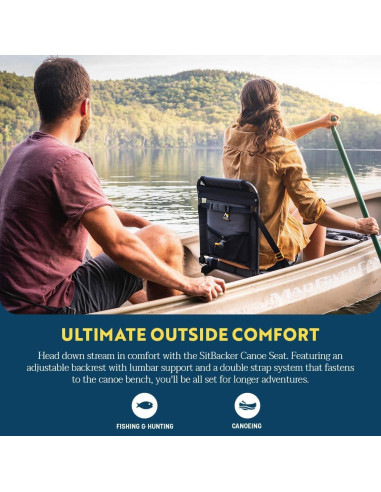 Asiento de Canoa Plegable GCI Outdoor SitBacker Negro