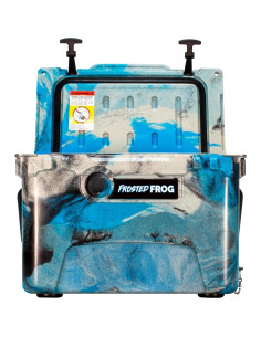 Hielera Aislada Frosted Frog 20QT Azul Gris Negro 2