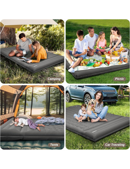 Almohadilla de Dormir Doble KASIMO 198x140cm con Bomba Integrada