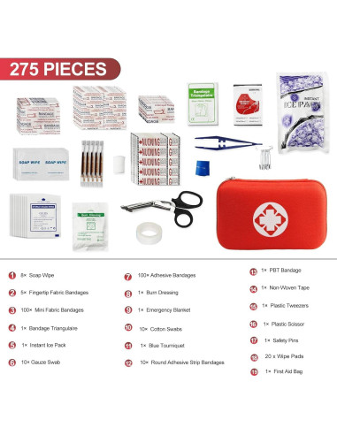 Kit de Primeros Auxilios 275 Piezas Angel Wish para Camping