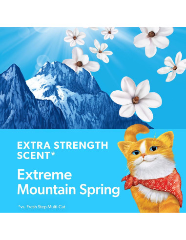 Arena para Gatos Fresh Step 16.8 kg Aglomerante Febreze Primavera