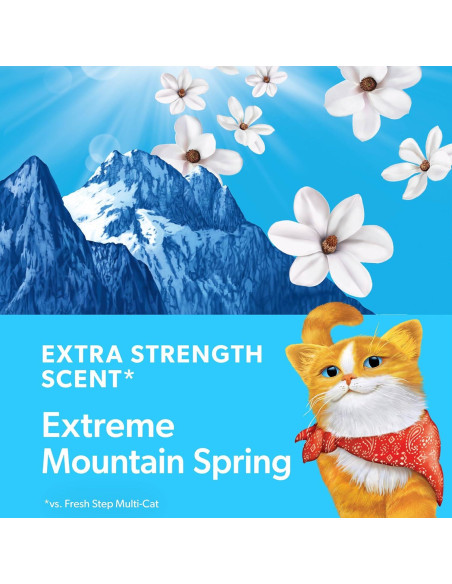 Arena para Gatos Fresh Step 16.8 kg Aglomerante Febreze Primavera