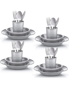 Juego de Utensilios de Acero Inoxidable Wealers para 4 Personas 2