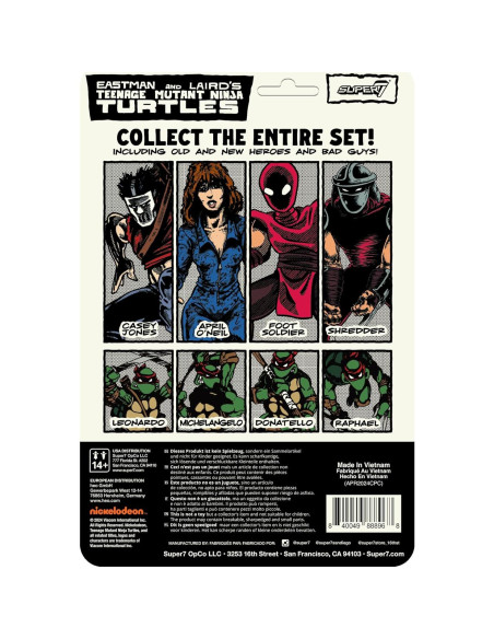 Figura de Acción Super7 TMNT Soldado Pie Color Cómic 3.75"