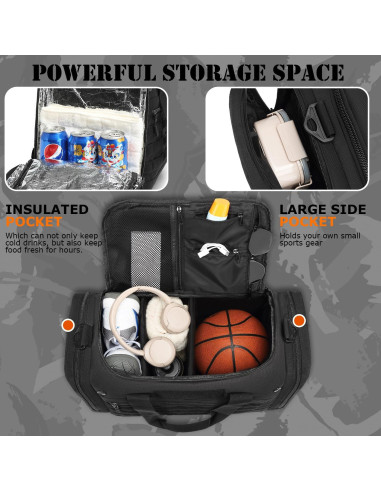 Bolsa de viaje táctica BISKLNDN 45L negra unisex