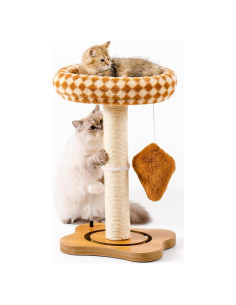 Poste Rascador para Gatos Mewoo con Cama y Juguetes Mediano