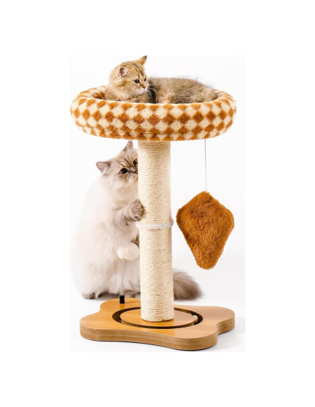 Poste Rascador para Gatos Mewoo con Cama y Juguetes Mediano