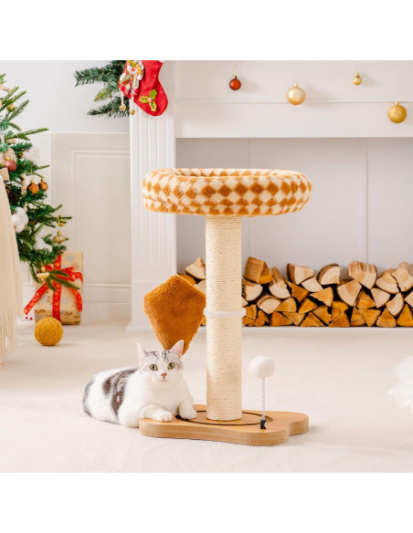 Poste Rascador para Gatos Mewoo con Cama y Juguetes Mediano