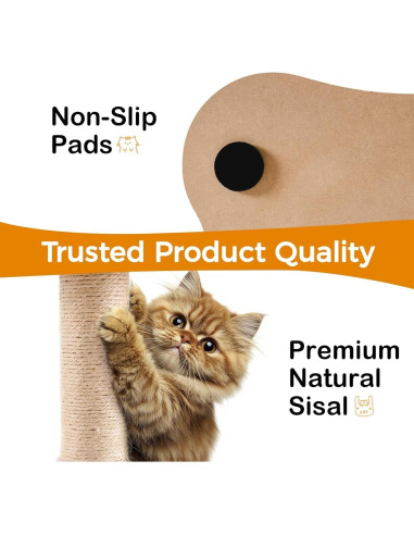 Poste Rascador para Gatos Mewoo con Cama y Juguetes Mediano