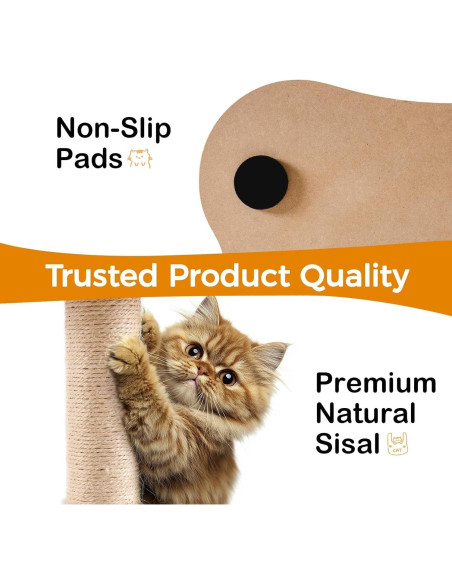 Poste Rascador para Gatos Mewoo con Cama y Juguetes Mediano