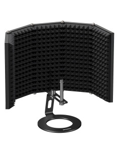 Aokeo Escudo de Aislamiento de Micrófono 59x28 cm para Estudio