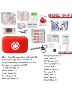 Kit de Primeros Auxilios 276 Piezas AMORNING Compacto y Ligero 2