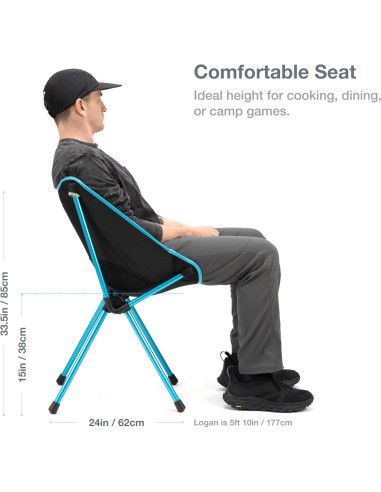 Silla de Comedor Plegable Helinox Café Negra 145 kg