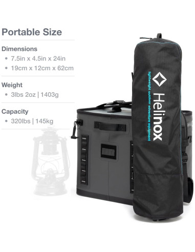 Silla de Comedor Plegable Helinox Café Negra 145 kg