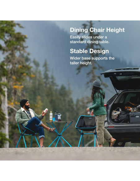 Silla de Comedor Plegable Helinox Café Negra 145 kg