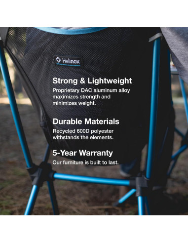Silla de Comedor Plegable Helinox Café Negra 145 kg