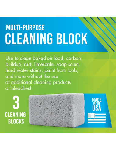 Bloque de Limpieza Multiusos EarthStone - 3 Piezas, Ecológico