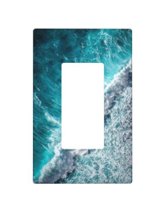 Placa Decorativa Interruptor Luz Olas Océano YBCLF 1-Gang