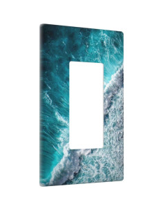 Placa Decorativa Interruptor Luz Olas Océano YBCLF 1-Gang 2