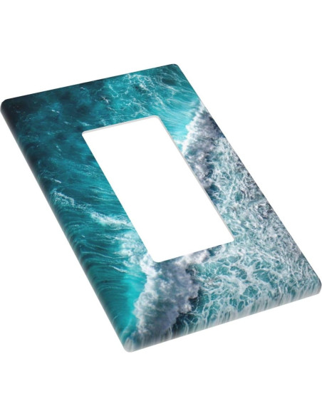 Placa Decorativa Interruptor Luz Olas Océano YBCLF 1-Gang