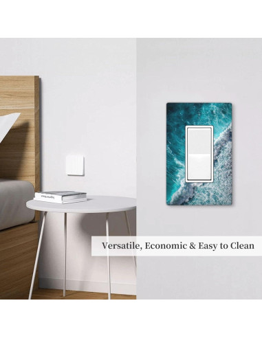 Placa Decorativa Interruptor Luz Olas Océano YBCLF 1-Gang