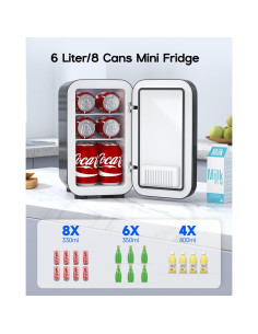 Mini Nevera BEICHEN 6L Portátil Enfriador y Calentador Negro 2