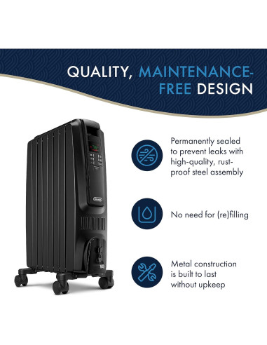 Calefactor Eléctrico De'Longhi TRD40615EBK 1500W Digital Negro