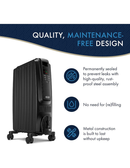Calefactor Eléctrico De'Longhi TRD40615EBK 1500W Digital Negro
