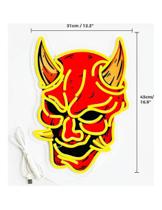 Luz de Neón Hannya GGK 30.99x42.93cm Decoración 2