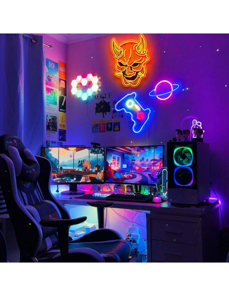 Luz de Neón Hannya GGK 30.99x42.93cm Decoración