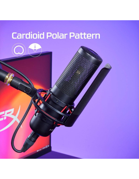 Micrófono HyperX ProCast - Condensador XLR Profesional