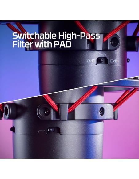Micrófono HyperX ProCast - Condensador XLR Profesional