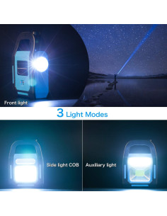 Linterna Solar USB Recargable TANSOREN 3 en 1 COB LED 0.5kg 2