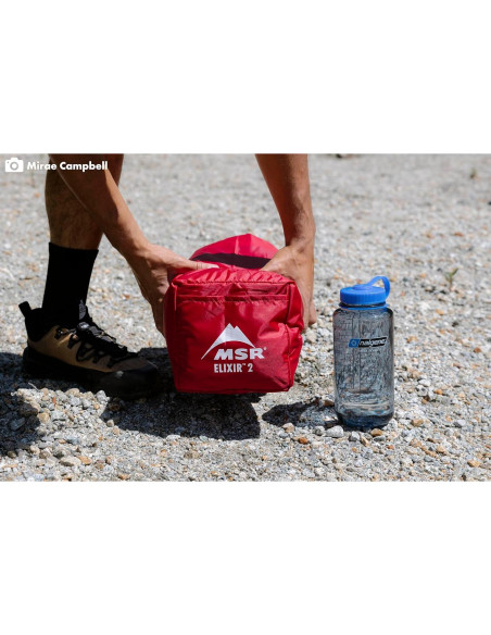 Tienda de Mochileo MSR Elixir 2 para 2 Personas Verde