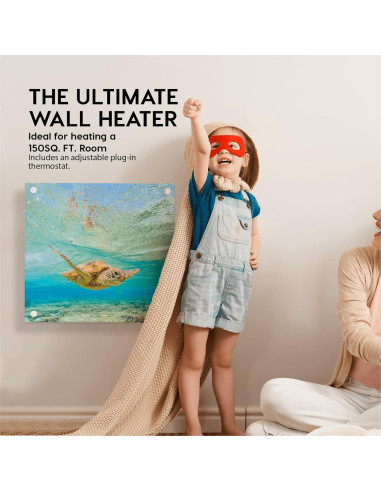 Calefactor de Pared EconoHome 400W - Termostato - 11.15 m