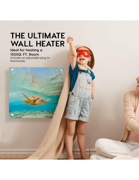 Calefactor de Pared EconoHome 400W - Termostato - 11.15 m