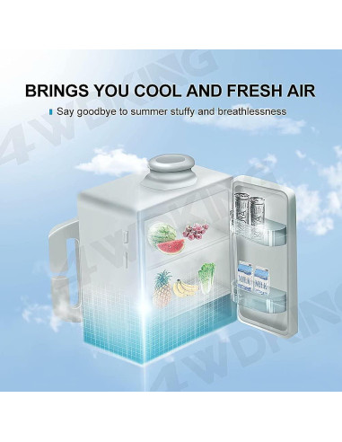 Purificador de Aire Portátil 4WDKING con Filtro HEPA Blanco