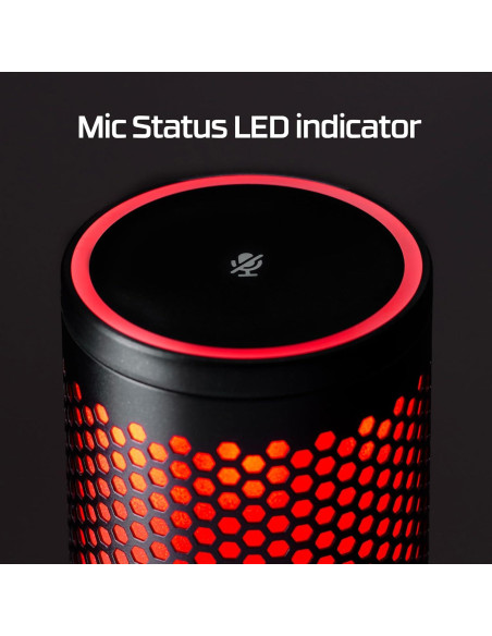 Micrófono USB HyperX QuadCast 2 para Juegos y Streaming - Negro