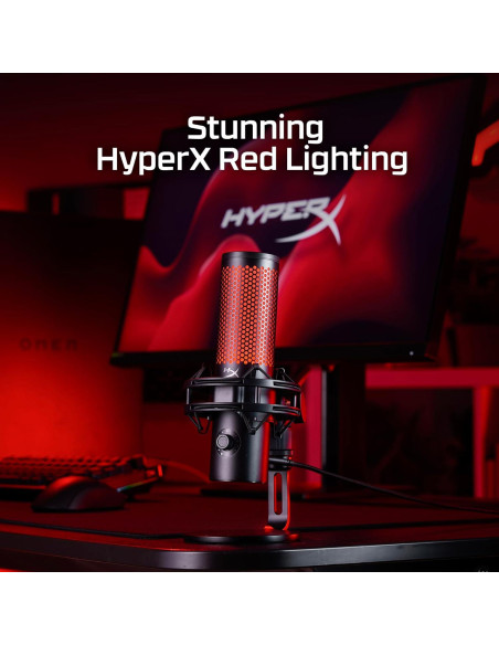 Micrófono USB HyperX QuadCast 2 para Juegos y Streaming - Negro