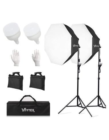 Kit de Iluminación Softbox Skytex 2Pack 28in 135W 5500K