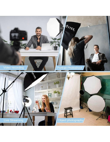 Kit de Iluminación Softbox Skytex 2Pack 28in 135W 5500K