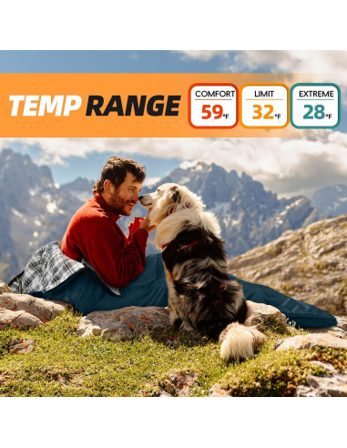 Saco de Dormir MEREZA Flannel XL 4 Estaciones 229.9x81.8cm